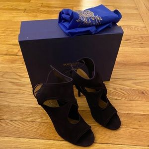 Aquazzura Deep Plum Sexy Thing 105 Cutout Booties